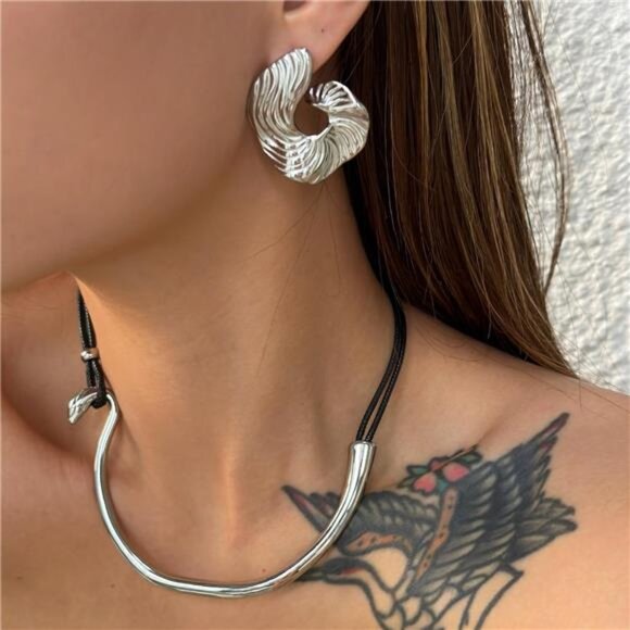 ✨ Minimalist Geometric Statement Earrings | Modern Fashion Jewelry Gift Set ✨ - Picture 6 of 6